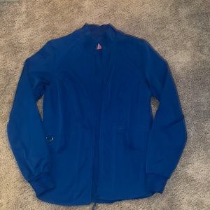 Royal blue scrub jacket. Size XS. Worn a few times